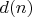 $ d(n) $