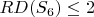 $RD(S_6)\le2$