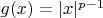 $g(x) = |x|^{p-1}$
