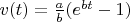 $v(t) = \frac{a}{b} (e^{bt} - 1)$