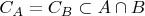 $C_A=C_B \subset A \cap B$