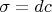 $\sigma=dc$ $\sigma=dc$