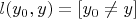 $l(y_0, y) = [y_0 \neq y]$