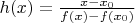 $h(x)=\frac{x-x_0}{f(x)-f(x_0)}$
