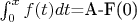 $\int_{0}^{x}f(t)dt$=A-F(0)