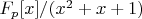 $F_p[x]/(x^2+x+1)$