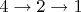 $4\rightarrow2\rightarrow1$