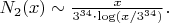 $  N_2(x) \sim \frac{x}{3^{34} \cdot \log(x / 3^{34})}.  $