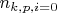 $n_{k,p,i=0}$