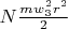 $N \frac{m w_3^2 r^2}{2}$