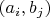 $(a_i,b_j)$