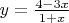$y=\frac{4-3x}{1+x}$