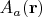 $A_a(\mathbf{r})$