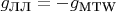 $g_\text{ЛЛ}=-g_\text{MTW}$