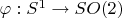 $\varphi: S^1 \to SO(2)$