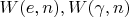 $W(e,n), W(\gamma, n)$