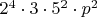 $2^4\cdot3\cdot5^2\cdot p^2$ $2^4\cdot3\cdot5^2\cdot p^2$