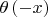 $\theta \left( { - x} \right)$