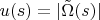$u(s)=|\tilde{\Omega}(s)|$