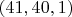 $(41, 40, 1)$