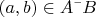 $(a,b) \in A&times;B$
