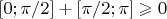 $[0;\pi/2]+[\pi/2;\pi]\geqslant 0$