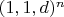 $(1,1,d)^n$ $(1,1,d)^n$