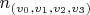 $n_{(v_{0}, v_{1}, v_{2}, v_{3})}$
