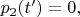 $p_2(t')=0,$
