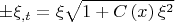 $$ \pm \xi _{,t}  = \xi \sqrt {1 + C\left( x \right)\xi ^2 } $$