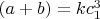 $(a + b)=k c_1^3$