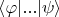 $\langle\varphi|...|\psi\rangle$