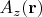 $A_z(\mathbf{r})$