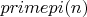 $primepi(n)$