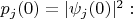 $p_j(0)=|\psi_j(0)|^2:$
