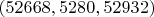 $(52668, 5280, 52932)$