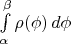 $\int\limits_\alpha^\beta\rho(\phi)}\,d\phi$ $\int\limits_\alpha^\beta\rho(\phi)}\,d\phi$