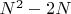 $N^2 - 2N$