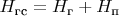 $H_\text{гс} = H_\text{г} + H_\text{п}$