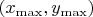 $(x_{\max}, y_{\max})$