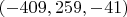 $(-409,259,-41)$