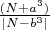 $\frac{(N+a^3)}{\vert N-b^3\vert}$
