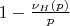 $1 - \frac{\nu_H(p)}{p}$