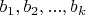 $b_{1},b_{2},...,b_{k}$