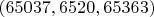 $(65037, 6520, 65363)$