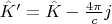 $\hat{K}' =\hat K-\frac{4\pi}{c}j$