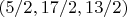 $(5/2, 17/2, 13/2)$ $(5/2, 17/2, 13/2)$