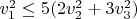 $v_1^2\leq 5(2v_2^2+3v_3^2)$