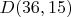 $D(36,15)$