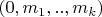$(0,m_1,..,m_k)$